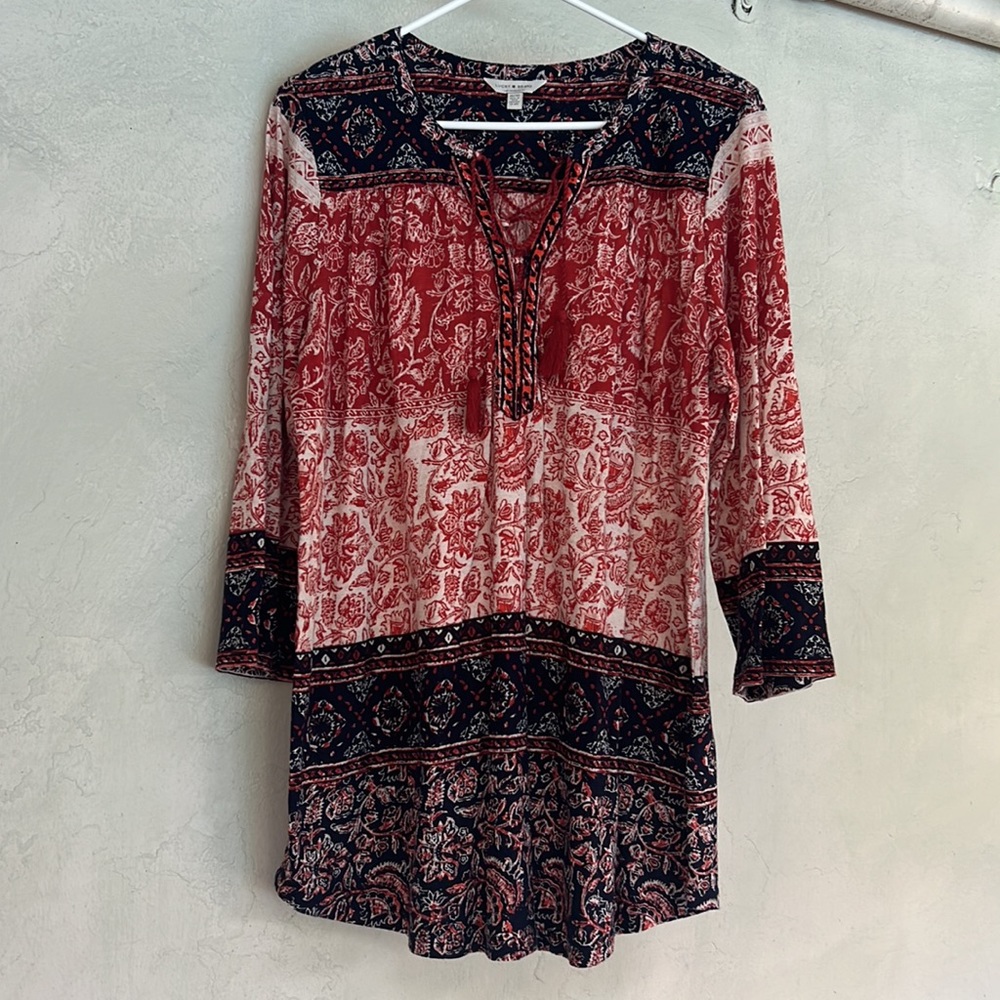 Lucky Brand floral print shirt 1X/1G
